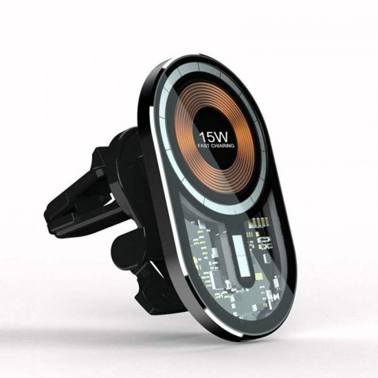 "See Through Me" MagSafe 15W Magnetic Car Wireless Charger "See Through Me" MagSafe 15W Magnetic Car Wireless Charger