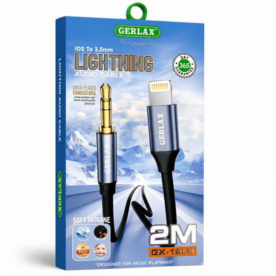 GERLAX GX-12LB Καλώδιο Ήχου Lightning σε 3.5mm 2m για iPhone / iOS
