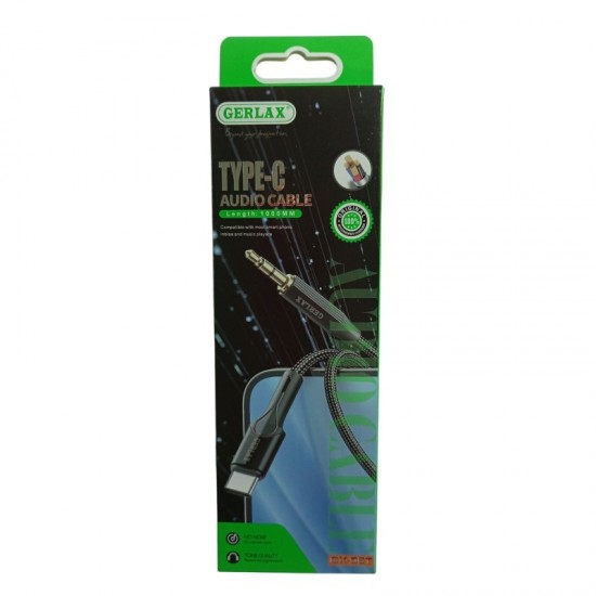 Gerlax Στερεοφωνικό Καλώδιο Ήχου Type-C to 3.5mm 1m GX-06T Gerlax Στερεοφωνικό Καλώδιο Ήχου Type-C to 3.5mm 1m GX-06T