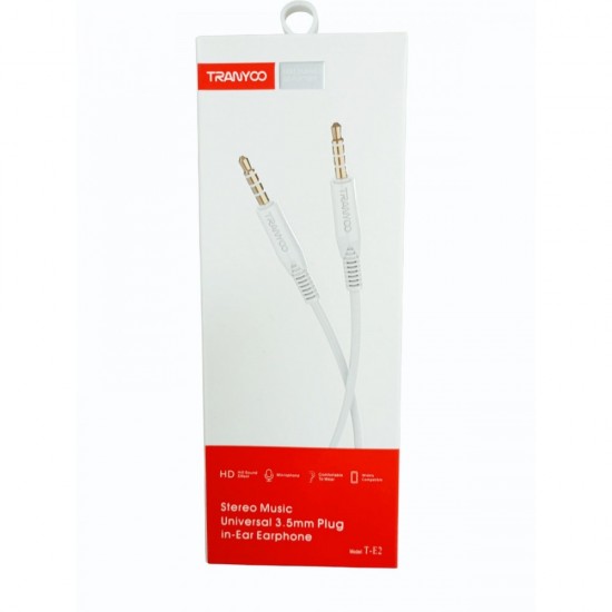  Καλώδιο ήχου Tranyoo 3.5mm - T-E2 - Λευκό