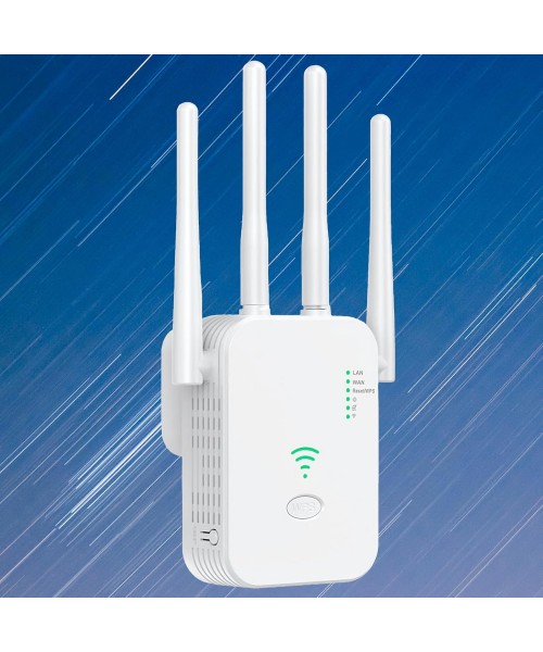 Ενισχυτής σήματος επέκτασης WiFi, Internet μεγάλης εμβέλειας για οικιακή κάλυψη έως 10.000 τετ.-Μαύρο Ενισχυτής σήματος επέκτασης WiFi, Internet μεγάλης εμβέλειας για οικιακή κάλυψη έως 10.000 τετ.-Μαύρο