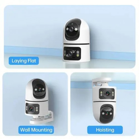 Έξυπνη Ασύρματη Κάμερα Ασφαλείας WiFi – 360° Περιστροφή, Full HD, Νυχτερινή Όραση, Ανίχνευση Κίνησης, Εγκατάσταση σε Τοίχο ή Οροφή Έξυπνη Ασύρματη Κάμερα Ασφαλείας WiFi – 360° Περιστροφή, Full HD, Νυχτερινή Όραση, Ανίχνευση Κίνησης, Εγκατάσταση σε Τοίχο ή Οροφή