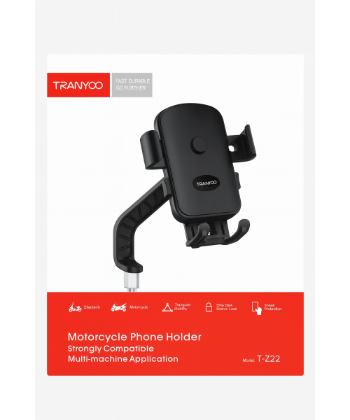 TRANYOO T-Z22 Βάση Κινητού για Μοτοσικλέτα TRANYOO T-Z22 Βάση Κινητού για Μοτοσικλέτα