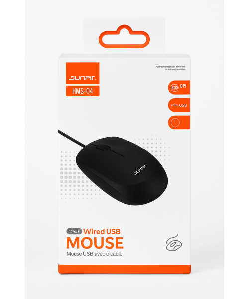 Το SUNPiR HMS-04 είναι ένα ενσύρματο οπτικό ποντίκι USB Το SUNPiR HMS-04 είναι ένα ενσύρματο οπτικό ποντίκι USB
