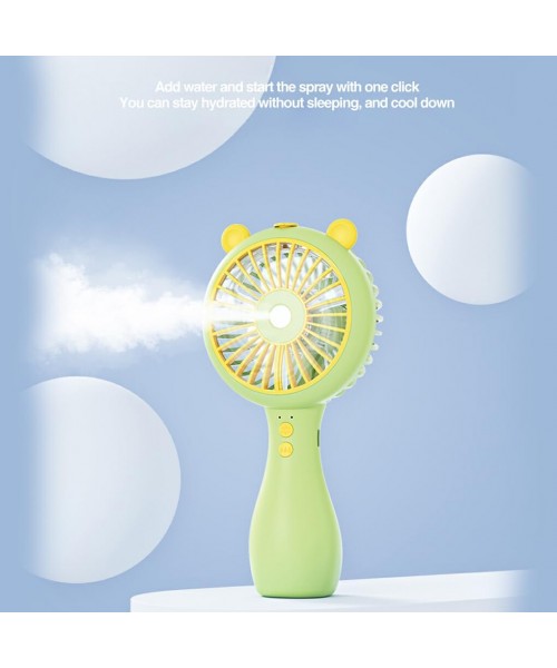Φορητός Μίνι Ανεμιστήρας Ψεκασμού Νερού USB Επαναφορτιζόμενος Ψεκασμός Ψύξης 3  (Αυτιά Αρκούδας) -Ανοιχτό Πράσινο  Φορητός Μίνι Ανεμιστήρας Ψεκασμού Νερού USB Επαναφορτιζόμενος Ψεκασμός Ψύξης 3  (Αυτιά Αρκούδας) -Ανοιχτό Πράσινο