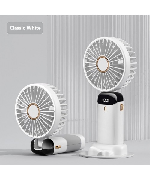 Φορητός ανεμιστήρας Baihuo USB 4200mAh/ με 5 ταχύτητες, πτυσσόμενος , χειροκίνητος ανεμιστήρας για γραφείο, ταξίδι - Λευκό Φορητός ανεμιστήρας Baihuo USB 4200mAh/ με 5 ταχύτητες, πτυσσόμενος , χειροκίνητος ανεμιστήρας για γραφείο, ταξίδι - Λευκό