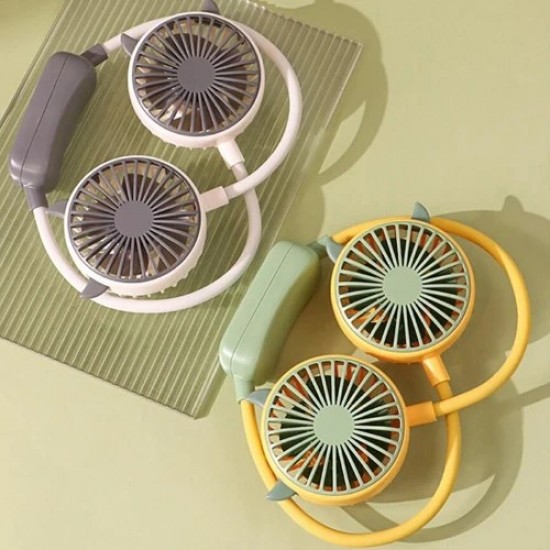 Φορητό Επαναφορτιζόμενο Ανεμιστηράκι MY -7460Λαιμού με αυτακία - Λευκό-Γκρι Φορητό Επαναφορτιζόμενο Ανεμιστηράκι MY -7460Λαιμού με αυτακία - Λευκό-Γκρι