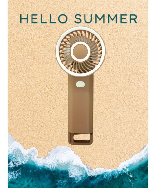 Ανεμιστηράκι Χειρός 6161 USB -C Επαναφορτιζόμενο - Καφέ  Ανεμιστηράκι Χειρός 6161 USB -C Επαναφορτιζόμενο - Καφέ