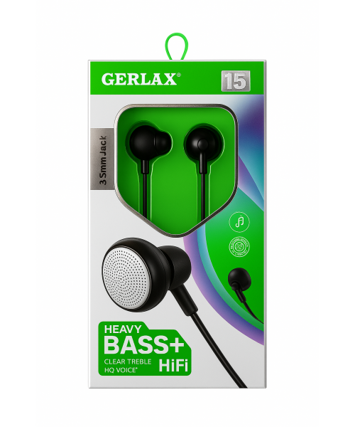 Gerlax Gen 15 Headphone 3.5 Jack - Μαύρα Gerlax Gen 15 Headphone 3.5 Jack - Μαύρα