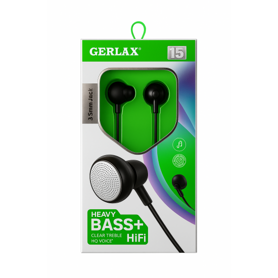 Gerlax Gen 15 Headphone 3.5 Jack - Μαύρα Gerlax Gen 15 Headphone 3.5 Jack - Μαύρα