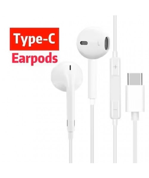 Ενσύρματα Ακουστικά USB-C με Μικρόφωνο – Λευκά  Ενσύρματα Ακουστικά USB-C με Μικρόφωνο – Λευκά