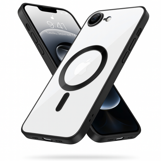 Θήκη Σιλικόνης για iphone 16e Electro Back Cover Με Magsafe -Μαύρο