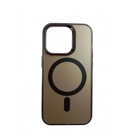 Μαγνητική θήκη τηλεφώνου για iPhone 15 Μαύρο-Χρύσο