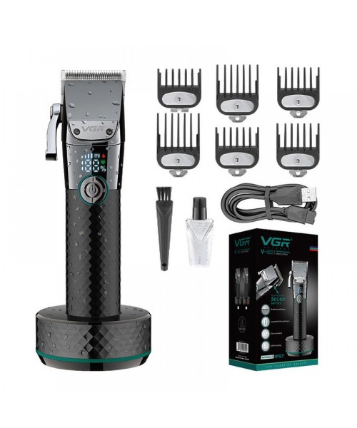 VGR Επαναφορτιζόμενη Κουρευτική Μηχανή Μαύρη V-682