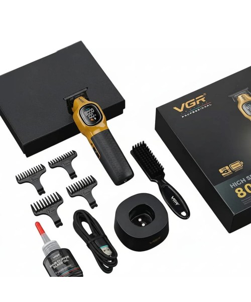 VGR V-886T Επαναφορτιζόμενο Σετ Κουρευτικής Μηχανής GOLD
