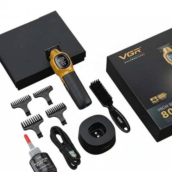 VGR V-886T Επαναφορτιζόμενο Σετ Κουρευτικής Μηχανής GOLD