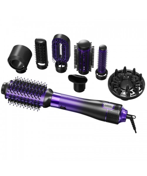 VGR V-488 Πολυλειτουργικό Σετ Styling Μαλλιών 8 σε 1 – Στεγνωτήρας & Βούρτσες Θερμού Αέρα