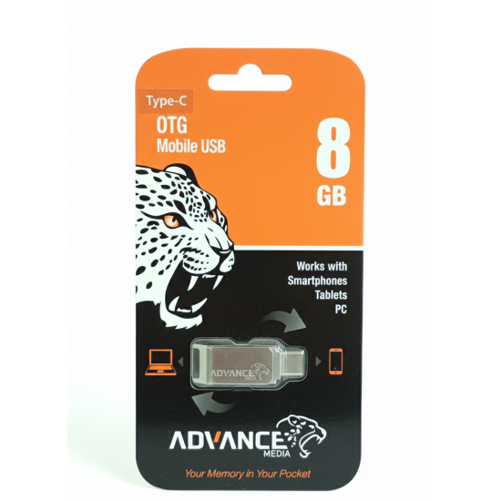 ADVANCE MEDIA USB Stick 8GB Type-C OTG (Your Memory in Your Pocket) ADVANCE MEDIA USB Stick 8GB Type-C OTG (Your Memory in Your Pocket)