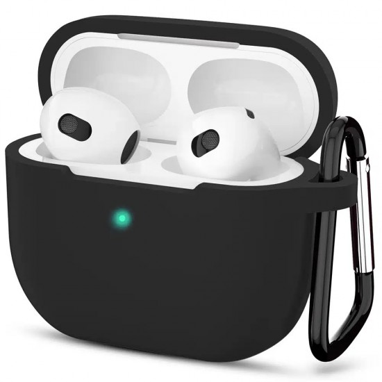 Θήκη Σιλικόνης σε Μαύρο χρώμα για Apple AirPods 3 Θήκη Σιλικόνης σε Μαύρο χρώμα για Apple AirPods 3