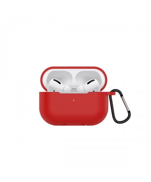 Θήκη Σιλικόνης με Γάντζο σε Κόκκινο χρώμα για Apple AirPods 3