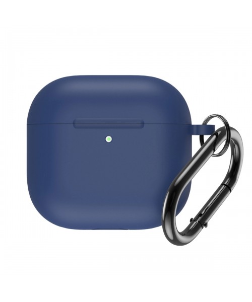 Case Θήκη Σιλικόνης με Γάντζο σε Μπλε χρώμα για Apple AirPods 4