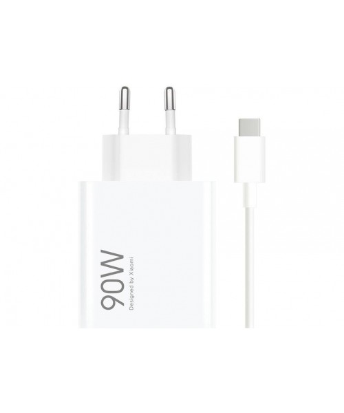 Xiaomi Φορτιστής με Θύρα USB-A και Καλώδιο USB-C 90W Λευκός (HyperCharge Combo)