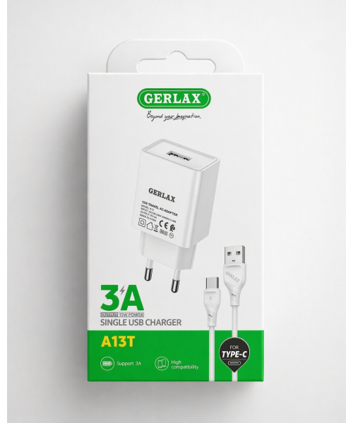 Φορτιστής GERLAX 15W για USB με Υποστήριξη 3A A13T