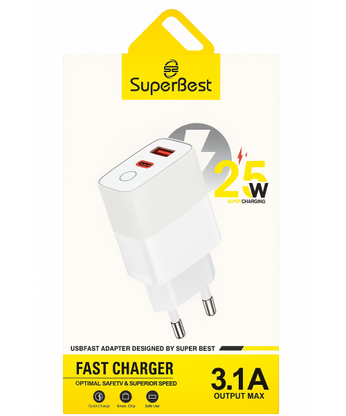 SuperBest Fast Charger 25W – 3.1A SuperBest Fast Charger 25W – 3.1A