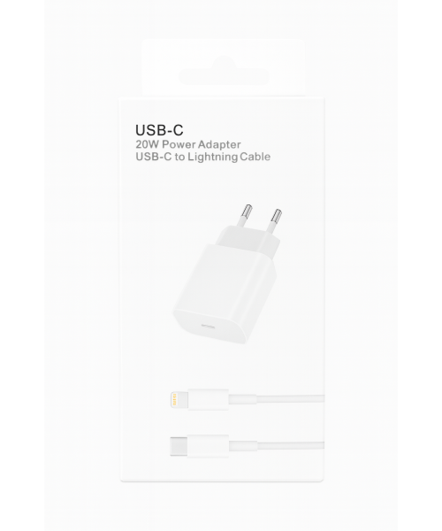 USB-C Power Adapter 20W με Καλώδιο USB-C σε Lightning