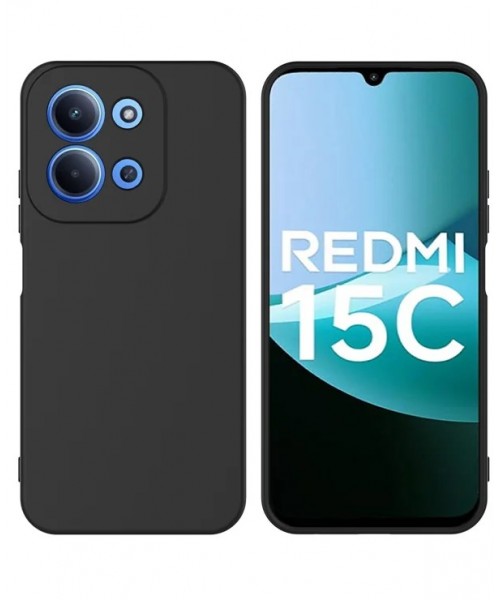 Θήκη Σιλικόνης Back Cover Διάφανη 1.5mm - Redmi 15C -μαύρο Θήκη Σιλικόνης Back Cover Διάφανη 1.5mm - Redmi 15C -μαύρο