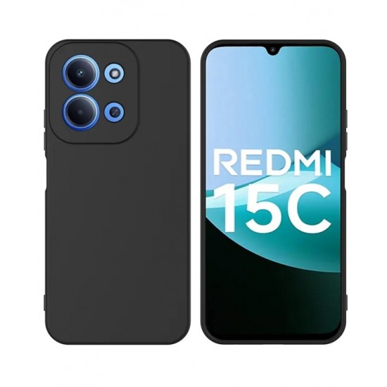 Θήκη Σιλικόνης Back Cover Διάφανη 1.5mm - Redmi 15C -μαύρο