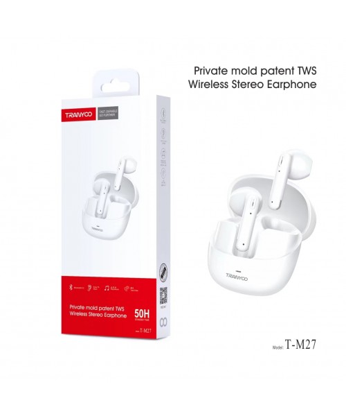 TRANYOO T-M27 Wireless Bluetooth TWS Earbuds with Charging Case