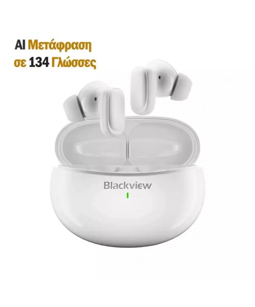BlackView AirBuds 30 Bluetooth Handsfree Ακουστικά με Αντοχή στον Ιδρώτα και Θήκη Φόρτισης Λευκά