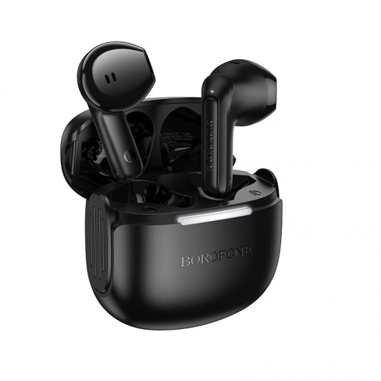 Ακουστικά Bluetooth Borofone FQ8 Handsfree με θήκη φόρτισης-μαύρα
