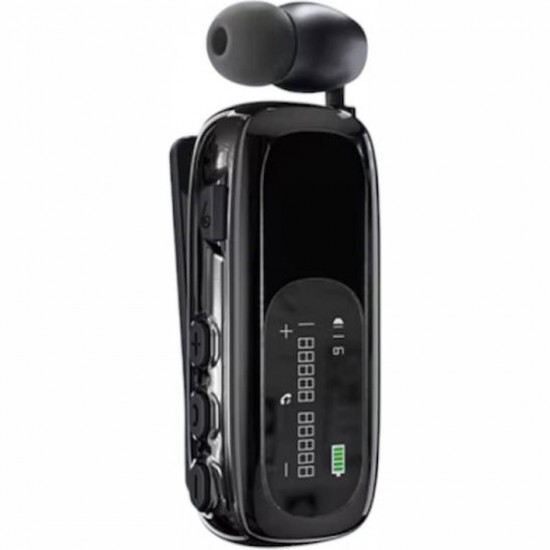 K75 In-ear Bluetooth Handsfree Ακουστικό Πέτου Μαύρο