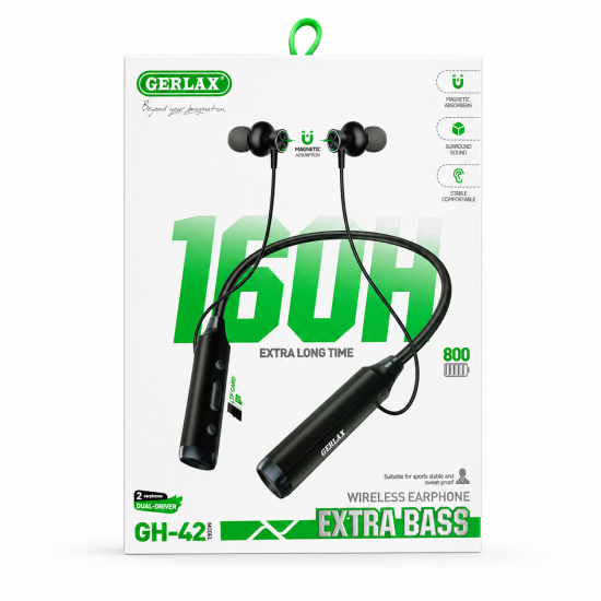 GERLAX GH-42 Ασύρματα Ακουστικά με Extra Bass – 160 Ώρες Διάρκεια Μπαταρίας