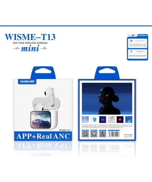 Ασύρματα Ακουστικά WISME T13 mini με APP & Πραγματικό ANC
