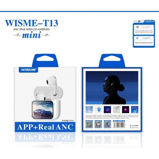 Ασύρματα Ακουστικά WISME T13 mini με APP & Πραγματικό ANC