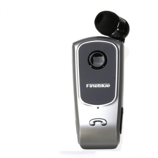 Ασύρματο Bluetooth Ακουστικό Πέτου Fineblue F920 – In-Ear Handsfree με Clip, Silver