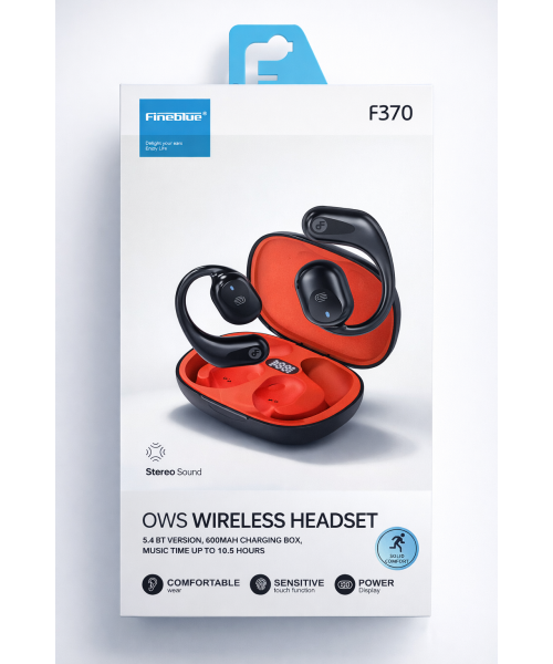 Fineblue F370 OWS Ασύρματα Bluetooth Ακουστικά με Θήκη Φόρτισης