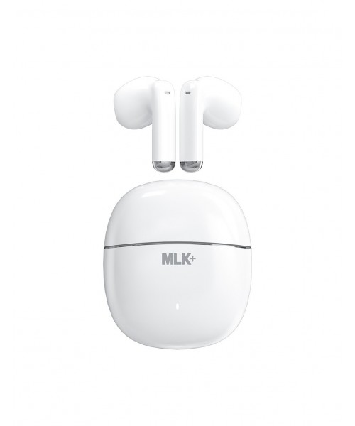 MLK+ X301 In-Ear Bluetooth Ακουστικά με AI Μετάφραση σε Πραγματικό Χρόνο, Bluetooth 5.4 & Θήκη Φόρτισης – Λευκό