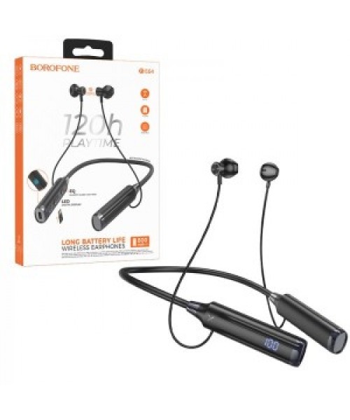 Borofone BE64 Ασύρματα Bluetooth Ακουστικά Λαιμού με Μεγάλη Διάρκεια Μπαταρίας 120Ω.
