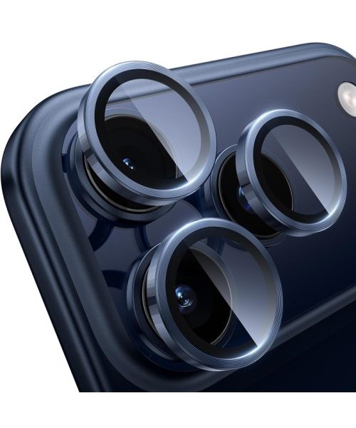  Camera Lens 3-σε-1 Tempered Glass For Iphone 15 Pro - 15 Pro Max - Μπλέ