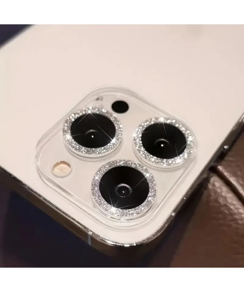 Full Camera Lens with glitter Προστασια Καμερας Iphone 15 Pro-15 Pro Max