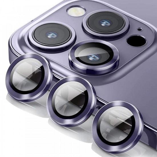 Camera Lens 3-σε-1 Tempered Glass For Iphone 15 Pro - 15 Pro Max -Μώβ Camera Lens 3-σε-1 Tempered Glass For Iphone 15 Pro - 15 Pro Max -Μώβ