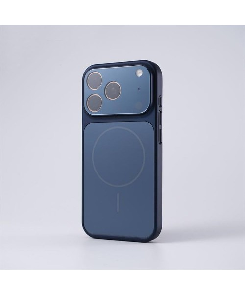 Θήκη iPhone 15 Pro Max “17 Pro Max Look” με MagSafe – Προστασία Κάμερας, Ματ Φινίρισμα (Μπλε)