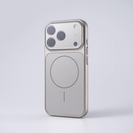 Θήκη iPhone 13 Pro Max “17 Pro Max Look” με MagSafe – Προστασία Κάμερας, Ματ Φινίρισμα (Silver)