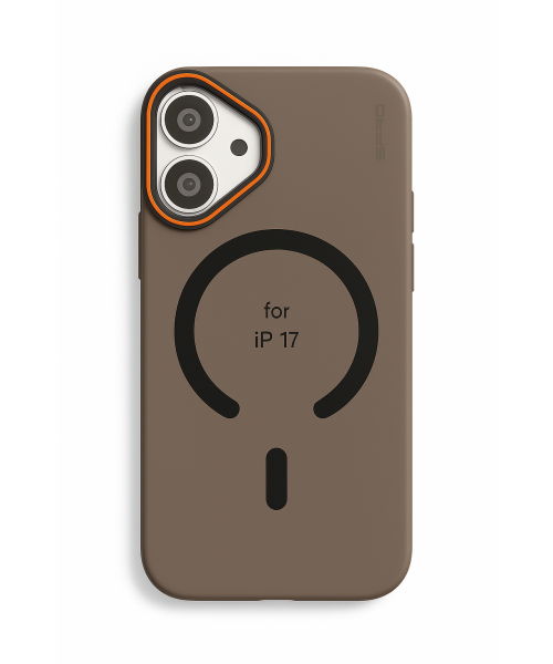 Θήκη MagSafe Σιλικόνης για iPhone 17 – Καφέ Matte Προστασία