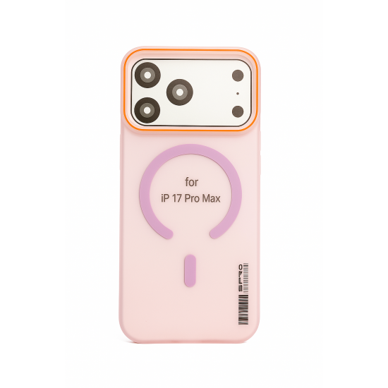 Θήκη Σιλικόνης MagSafe για iPhone 17 Pro Max – Ροζ με Λιλά