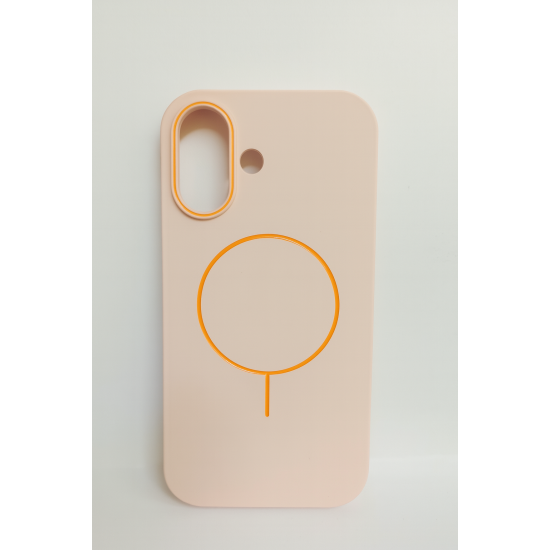 Θήκη MagSafe για iPhone 17 – Ροδακινί με Πορτοκαλί Λεπτομέρειες Θήκη MagSafe για iPhone 17 – Ροδακινί με Πορτοκαλί Λεπτομέρειες
